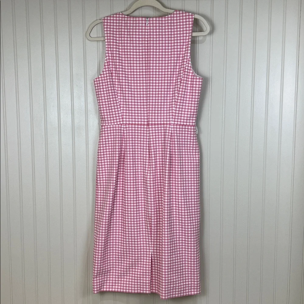 NWT J Crew Gingham Check Pink Sheath Dress Size 6T